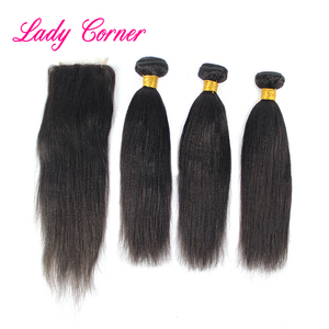 Ekstensi Rambut Manusia Asli Brasil Remy Virgin Yaki Lurus Berkualitas Tinggi Grosir, Kutikula Tersusun Rapi, Single Donor, Mesin Jahit - Product Image 2