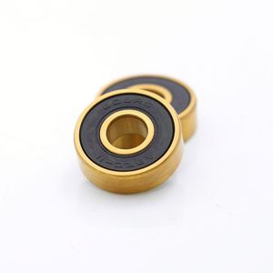 Rodamientos de Skateboard con Logotipo Personalizado, ABEC 11 de Alta Velocidad, 608, Rodamientos de Bolas de Cerámica Híbrida de Titanio Dorado, Rodamientos de Bolas de Ranura Profunda - Product Image 4