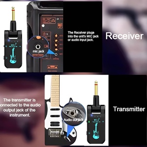 Sistema de Transmisión Inalámbrica para Guitarra Eléctrica, 8 Frecuencias, Accesorio para Instrumento Musical, Especial del Fabricante - Product Image 4