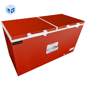 Congélateur professionnel à économie d'énergie pour cuisine, <span class=keywords><strong>rouge</strong></span>, 385L, congélateur coffre vertical pour maison, restaurant, cuisine, réfrigérateur - Product Image 2