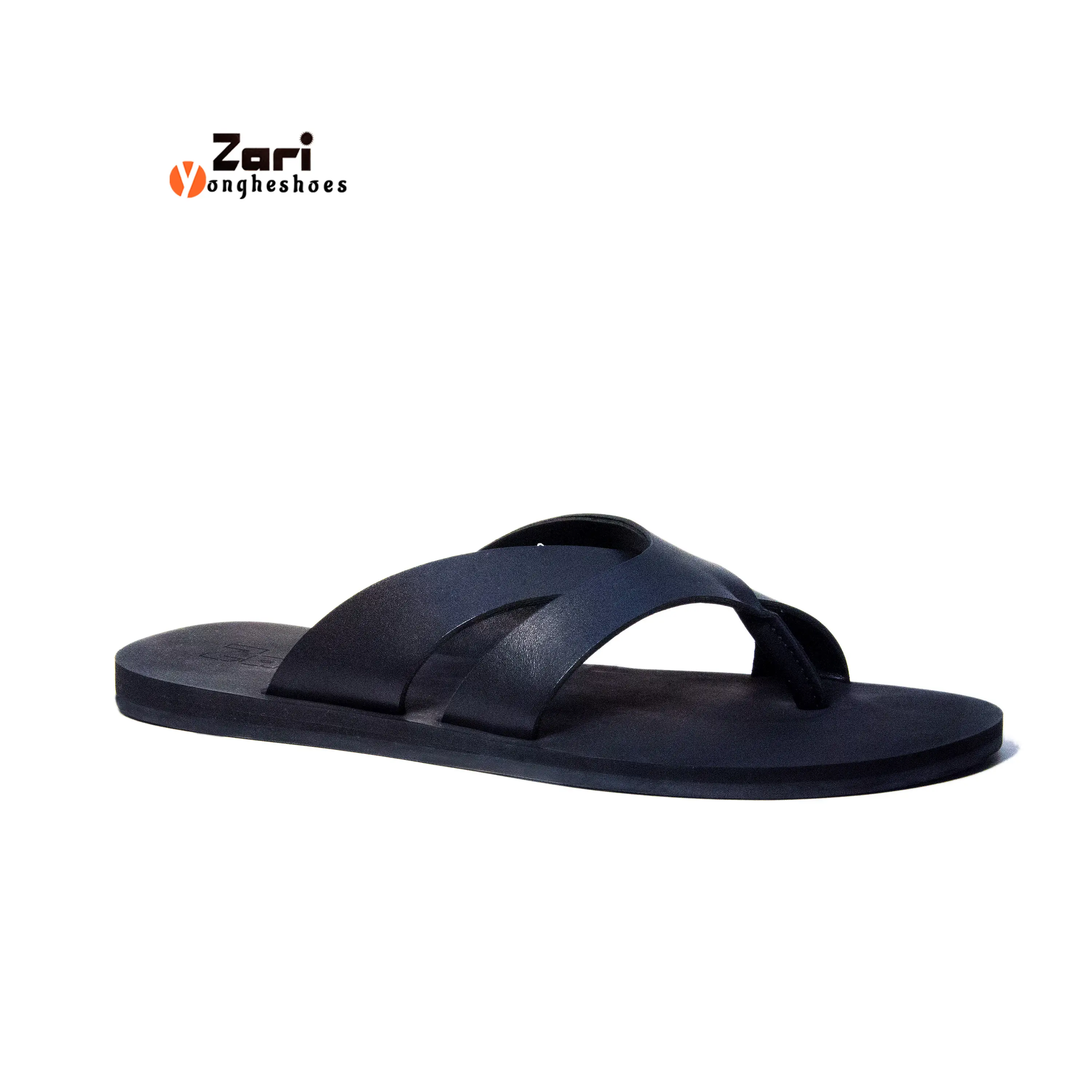 Zari wholesale custom slide men's sandals italy shoes classic arab slipper beach thong men genuine leather sandal