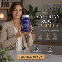 Gummies de Valériane à Marque Blanche OEM, Camomille et Mélisse – Soutien Naturel au Sommeil, Apaisement et Relaxation