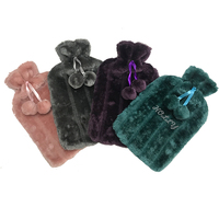 Couvercle de bouillotte en fausse fourrure de luxe pour sac à eau chaude médical en caoutchouc 2l pour soulager la douleur