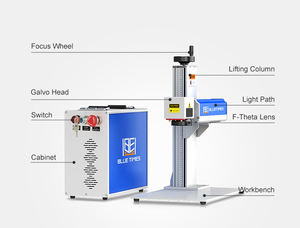 Metal için 2025 BLUETIMES 20w 30w 50w 100 Watt Split tip gravür Fiber lazer oyma makinesi - Product Image 3