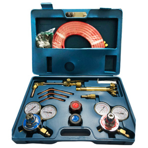 Kit de soldadura y corte con soplete de oxígeno y acetileno con válvula reductora de presión para uso industrial - Product Image 1
