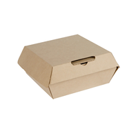 Boîtes à hamburgers en papier personnalisées, petites, moyennes, grandes, 5 pouces, 6 pouces, 8 pouces, mini tailles, emballage alimentaire de qualité pour les restaurants à emporter