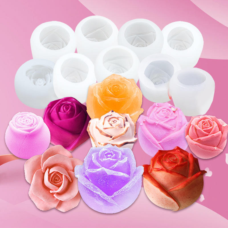 3D Rose Silicone Mold Perfect for Cake and Soap Crafts