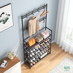 Zapatero de varias capas Yuuyo con ganchos para abrigos, organizador de almacenamiento vertical para uso en el hogar o dormitorio - Product Image 2