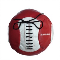 Ballon de vitesse de boxe SAIBRO en cuir PU, sac de frappe réflexe double extrémité, fermeture à lacets, rotation à 360 degrés, pour adultes