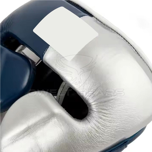 Best Quality Professional Portable MMA Boxing Helmet Premium <b>Leather</b> Breathable Eco-friendly Adjustable Cheek <b>Protector</b> Head - Product Image 2