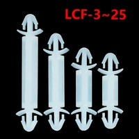 100 Uds. Separador de placa fija PCB de nailon blanco, soporte espaciador PWB de ~ 25mm para placa de PC aislante, tipo de pasadores de enganche de columna