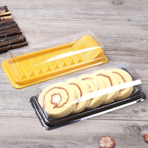 Hot sale high quality clamshell packaging clear plastic food container disposable for dessert bakery