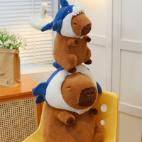 Peluche Adorable en Forme de Requin Kawaii avec Chapeau Amovible, Super Douce, Cadeau d'Anniversaire pour Enfants, Coussin en Peluche