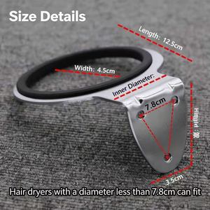 Soporte para Secador de Pelo para Salón de Belleza, Soporte de Acero Inoxidable para Conducto de Aire, Soporte de Pared para Baño de Salón de Belleza, Montado en la Pared - Product Image 4