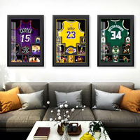 Affiche de maillot de star de basketball, peinture décorative avec signature de joueur célèbre, ornement mural pour club de fitness
