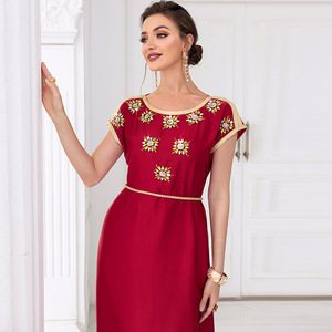 Vente chaude perlée robes de soirée courtes femmes maxi robe été 2023 décontracté femmes robe - Product Image 2
