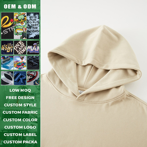 Sudadera con Capucha de Felpa Francesa de 445 g/m², Bordada Personalizada, Gruesa, Unisex, Cuello Redondo, Estilo Urbano Americano - Product Image 3