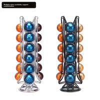 Support de rangement rotatif pour capsules Vertuoline, en métal plaqué, pour comptoir de cuisine, vente directe usine