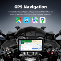 Navigation pour moto de 6 pouces, sans fil, CarPlay, Android Auto, avec TPMS, écran tactile étanche IP67, BT5.0, démontage rapide