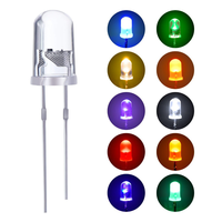 Lampe à LED ronde ultra lumineuse 5mm 20mA rouge, vert, bleu, orange, jaune, blanc, rose, UV, RVB, IR Dip LED s'allume
