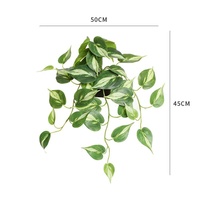 Ensemble de plantes vertes artificielles Pothos en pot, simulation 3D, fleurs en plastique pour la maison, salon, table basse, accessoires de photographie de mariage