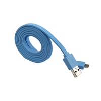 Câble de données Micro USB PINYI certifié CE RoHS, charge rapide 3A, blindage tressé, design plat coloré pour téléphone portable intelligent