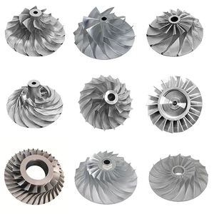 Piezas de Turbocompresor de Alto Rendimiento, Rueda de Compresor de Turbo Fresada/Aluminio/Billet para CXAD para HINO RHC6 VC242207, 6+6 Aspas - Product Image 4