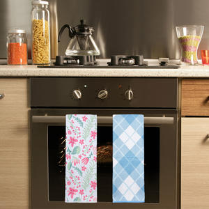 Serviettes de cuisine en microfibre gaufrée avec logo personnalisé décoratif, serviettes de bar, sèche en quelques <span class=keywords><strong>minutes</strong></span> après l'utilisation pour assurer la fraîcheur - Product Image 1