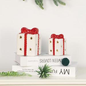 <strong>Wholesale</strong> <strong>Christmas</strong> Tabletop Decoration Fireplace <strong>Ornament</strong> Ceramic Gnomes Light Gift Box - Product Image 2