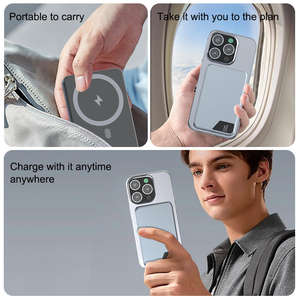 TKT 10000 мАч супер тонкое портативное зарядное устройство Беспроводная Быстрая Зарядка <span class=keywords><strong>Power</strong></span> <span class=keywords><strong>Bank</strong></span> для iPhone & TWS наушники из алюминиевого сплава материал - Product Image 6