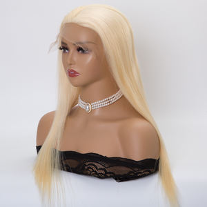 Toupet de cheveux bruts humains de haute qualité avec topper en dentelle complet adapté aux <span class=keywords><strong>personnes</strong></span> ayant un cuir chevelu sensible 613 # couleur blonde - Product Image 5