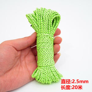 Corde de randonnée réfléchissante 2,5 mm 20 m en PE pour camping extérieur, cordes de maintien toutes saisons, corde de rangement - Product Image 4