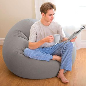 Sofá inflable de un asiento Lazybones, sofá moderno, cómodo, bolsa plana de PVC, cama de aire fácil de inflar, ocio interior y exterior - Product Image 4