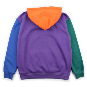 Meilleur sweat à capuche pour homme, manches raglan, en polaire, coupe oversize, décontracté, pour l'automne, violet, orange, bleu, vert, avec poches - Product Image 2