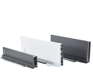 Soft Closing Metal Box Drawer Slide Slim Tandem Hydraulic Slim Tandem Metal Double Wall Drawer Tandem Box Front Panel