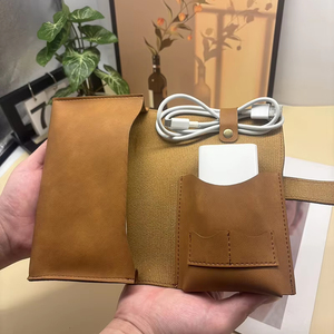 New Design PU Leather <b>Cable</b> Organizer Multi Function Tech Pouch Organizer Charger <b>Cable</b> <b>Bag</b> Traveling <b>Bag</b> Set D-011 - Product Image 2