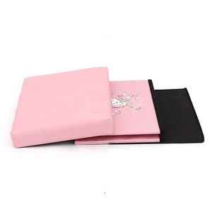 Taburete <span class=keywords><strong>de</strong></span> cuero rosa para Bebé y Niño, almacenamiento <span class=keywords><strong>de</strong></span> animales, otomano plegable para el dormitorio - Product Image 3