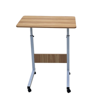 Mesa Extensible Ajustable en Altura para Portátil, Escritorio Plegable para Computadora, Estación de Trabajo Móvil con Ruedas para Oficina en Casa o Dormitorio