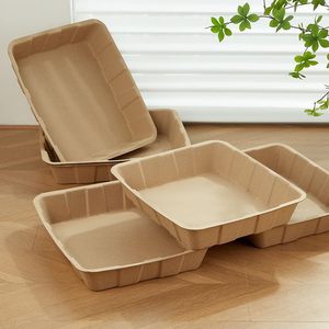 도매 성형 <span class=keywords><strong>P</strong></span> 울프 포장 종이 고양이 쓰레기 트레이 여행 화장실 쓰레기 팬 라이너 고양이를위한 일회용 고양이 쓰레기통 - Product Image 1