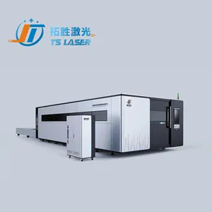 Tuosheng 3000W-6000W tôle acier inoxydable laser cutter cnc plate-forme d'échange machine de découpe laser à fibre