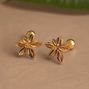 Pendientes de Moda con Diseño de Flor, Acero Inoxidable 316L, Baño de Oro PVD, Resistentes y Sostenibles - Product Image 3