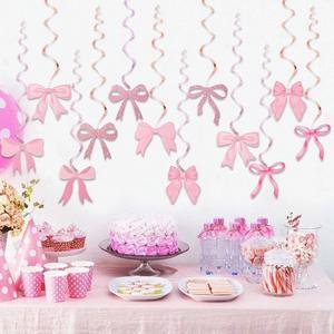 Ensemble <span class=keywords><strong>de</strong></span> décorations d'anniversaire avec nœud rose, bannière Joyeux Anniversaire, décoration <span class=keywords><strong>de</strong></span> gâteau, ballons pour fournitures <span class=keywords><strong>de</strong></span> fête - Product Image 3