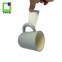 Etiqueta de Protección de Vidrio THYK de Alta Adhesión y Baja Emisividad, Sin Residuos, para Líneas de Lavado con Pulverización a Alta Presión, 50x30mm, Poliéster