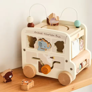 Juguete Educativo de Madera para Niños, Coche Cinco en Uno con Funciones Cruzadas, Envío Directo desde Shopify - Product Image 4