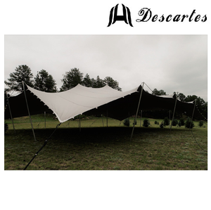 Tente de fête extensible grise, abri solaire, 50 m, 750gsm - Product Image 3