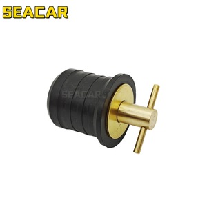 Bouchon de scupper Seacar 1,25 pouce en laiton et caoutchouc, quincaillerie marine pour le drainage du pont de bateau - Product Image 2