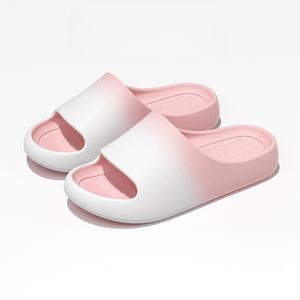 Fashionable Flip Flops Anti Slip Anti Odor Open Toe Knit Upper Cork/PVC Lightweight Cushioned Eco-Friendly Indoor <b>Slippers</b> All - Product Image 1