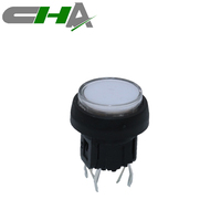 Interrupteur tactile rond à capot momentané à montage traversant CHA C601B Series Led 6*6mm