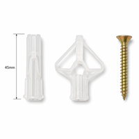 Kit d'ancres à bascule multi-usages Panpal pour cloisons sèches, vis en zinc jaune, chevilles murales papillon, ailettes anti-rotation pour plaques de plâtre