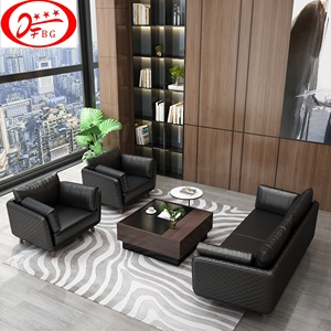 新しいデザイン13マイクロファイバーテクニカルレザー高弾性スポンジソファリビングルームソファオフィスソファ - Product Image 5